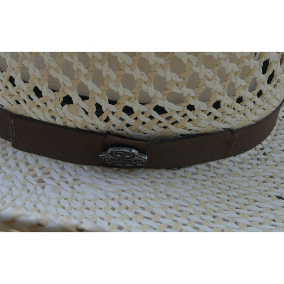 NEW Cavender's Western Hat Woven Raffia L Conforming Breathable Natural Stiff - Picture 10 of 10